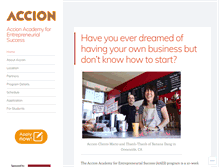 Tablet Screenshot of accionacademy.org